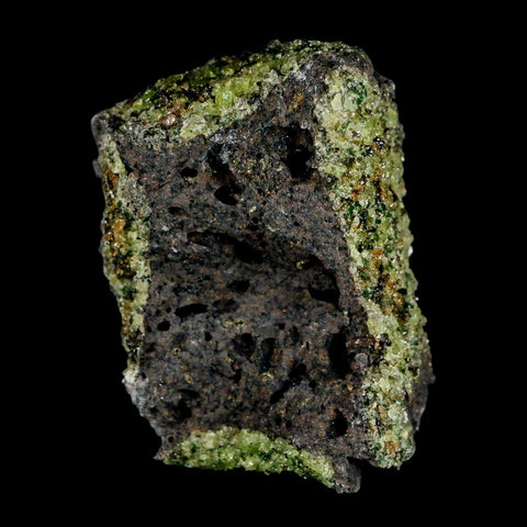 2.6" Emerald Peridot Crystals, Chrome Diopside And Spinel On Volcanic Rock Gila, AZ - Fossil Age Minerals