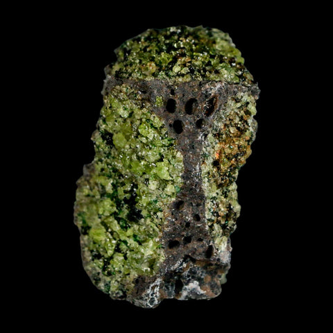 2.6" Emerald Peridot Crystals, Chrome Diopside And Spinel On Volcanic Rock Gila, AZ - Fossil Age Minerals
