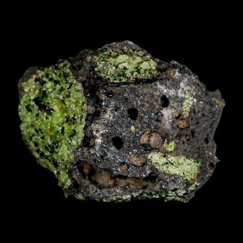 2.9" Emerald Peridot Crystals, Chrome Diopside And Spinel On Volcanic Rock Gila, AZ - Fossil Age Minerals
