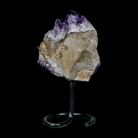 3.1" Amethyst Crystal Cluster Mineral Specimen Brazil Custom Medal Stand
