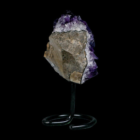 3.1" Amethyst Crystal Cluster Mineral Specimen Brazil Custom Medal Stand