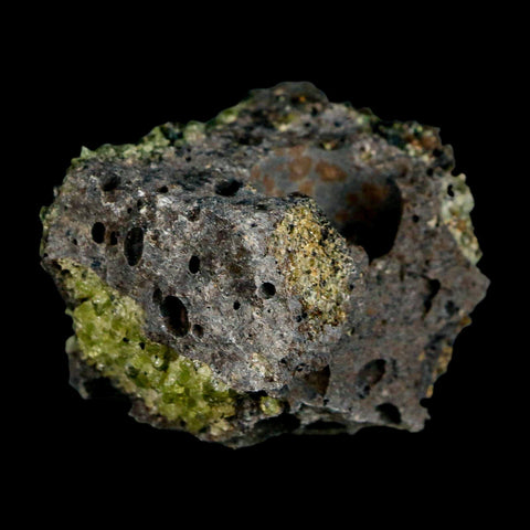 2.2" Emerald Peridot Crystals, Chrome Diopside And Spinel On Volcanic Rock Gila, AZ - Fossil Age Minerals