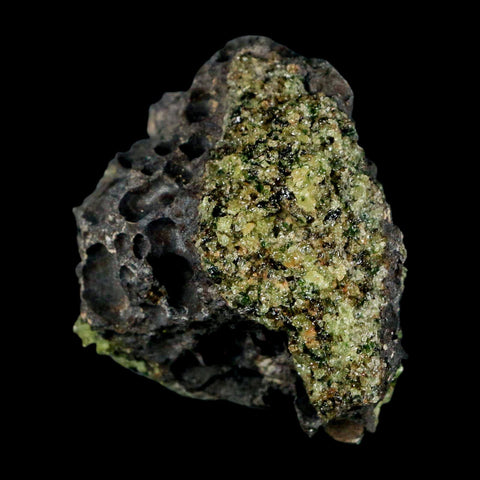 2.5" Emerald Peridot Crystals, Chrome Diopside And Spinel On Volcanic Rock Gila, AZ - Fossil Age Minerals