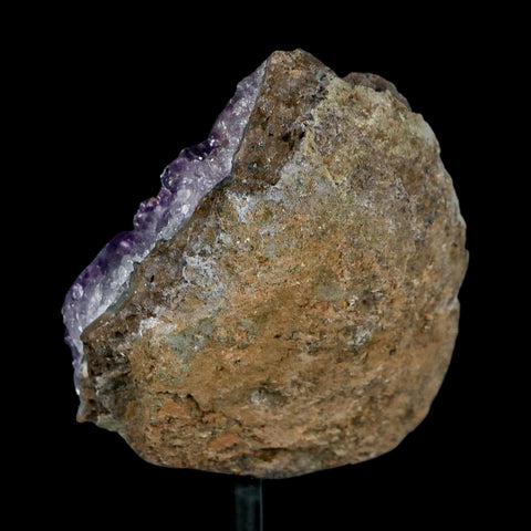 2.6" Amethyst Crystal Cluster Mineral Specimen Brazil Custom Medal Stand