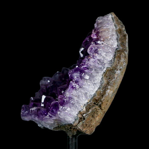2.6" Amethyst Crystal Cluster Mineral Specimen Brazil Custom Medal Stand