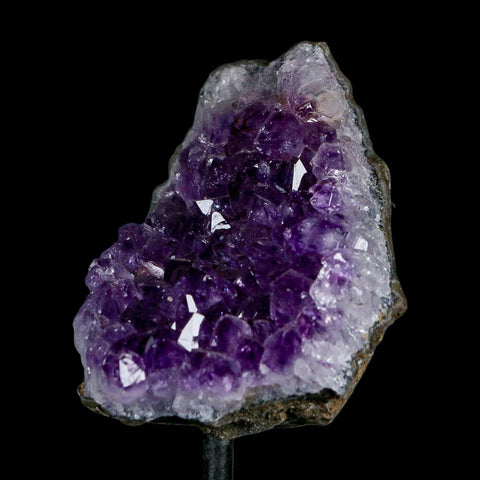2.6" Amethyst Crystal Cluster Mineral Specimen Brazil Custom Medal Stand