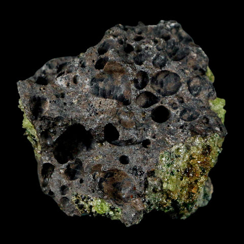 2.3" Emerald Peridot Crystals, Chrome Diopside And Spinel On Volcanic Rock Gila, AZ - Fossil Age Minerals