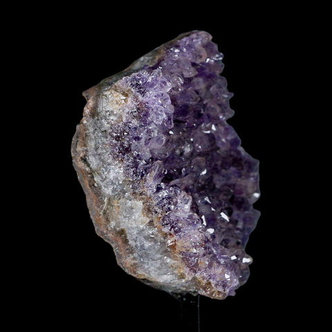 3.1" Amethyst Crystal Cluster Mineral Specimen Brazil Custom Medal Stand