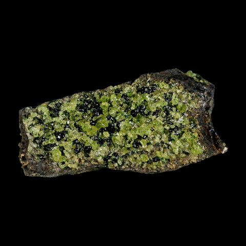 3.2" Emerald Peridot Crystals, Chrome Diopside And Spinel On Volcanic Rock Gila, AZ - Fossil Age Minerals