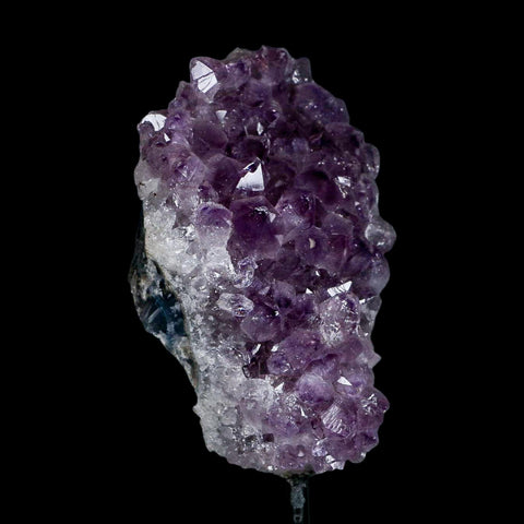 4.1" Amethyst Crystal Cluster Mineral Specimen Brazil Custom Medal Stand