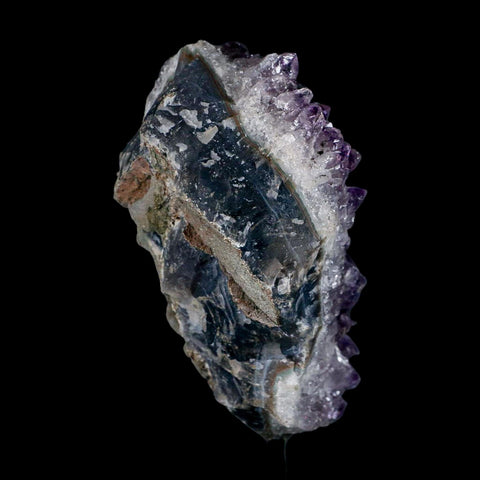 4.1" Amethyst Crystal Cluster Mineral Specimen Brazil Custom Medal Stand