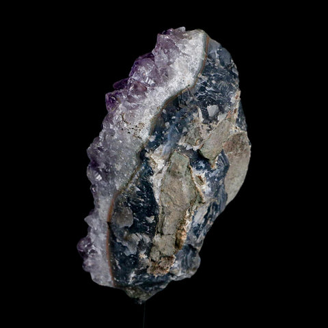 4.1" Amethyst Crystal Cluster Mineral Specimen Brazil Custom Medal Stand