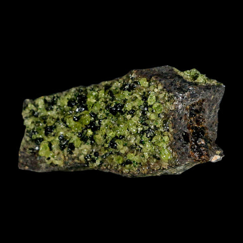 3.2" Emerald Peridot Crystals, Chrome Diopside And Spinel On Volcanic Rock Gila, AZ - Fossil Age Minerals