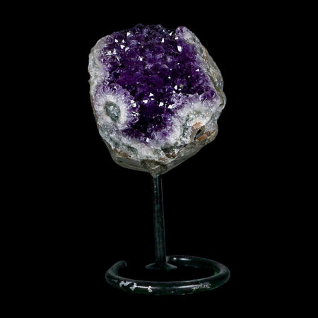 2.8" Amethyst Crystal Cluster Mineral Specimen Brazil Custom Medal Stand