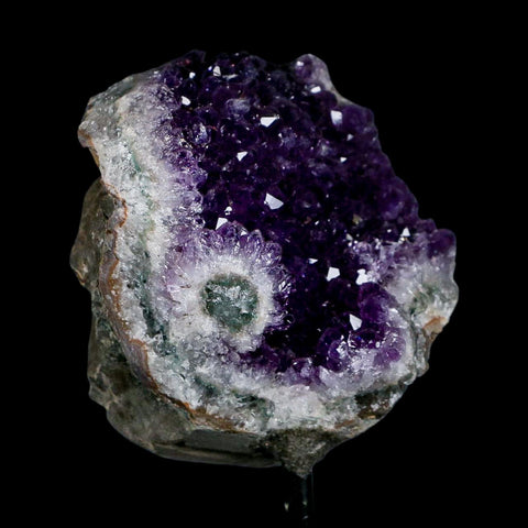 2.8" Amethyst Crystal Cluster Mineral Specimen Brazil Custom Medal Stand