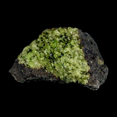 2.7" Emerald Peridot Crystals, Chrome Diopside And Spinel On Volcanic Rock Gila, AZ - Fossil Age Minerals