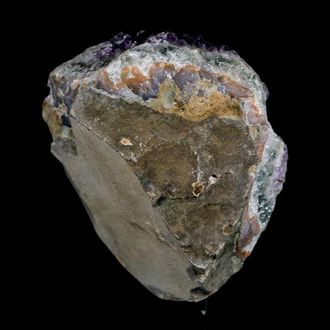 2.8" Amethyst Crystal Cluster Mineral Specimen Brazil Custom Medal Stand