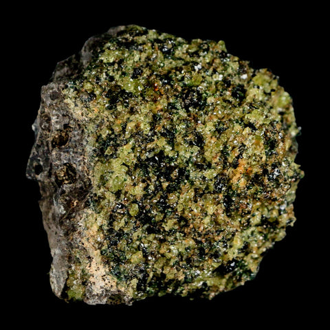 2.9" Emerald Peridot Crystals, Chrome Diopside And Spinel On Volcanic Rock Gila, AZ - Fossil Age Minerals