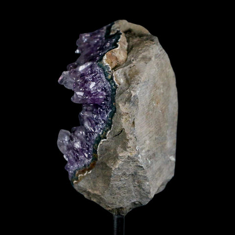 3.1" Amethyst Crystal Cluster Mineral Specimen Brazil Custom Medal Stand