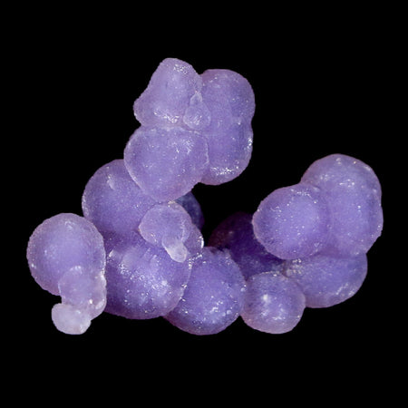 0.9" Purple Grape Agate Botryoidal Crystal Cluster Mineral Sulawesi Island Indonesia
