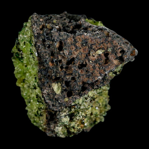 2.8" Emerald Peridot Crystals, Chrome Diopside And Spinel On Volcanic Rock Gila, AZ - Fossil Age Minerals