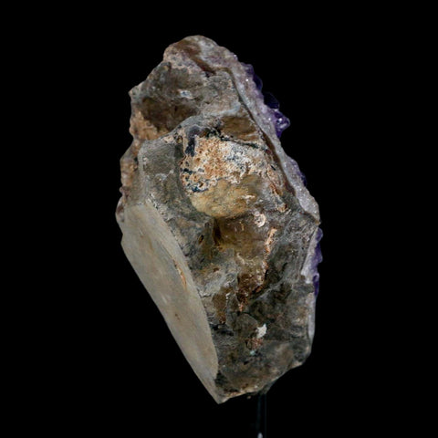 3.4" Amethyst Crystal Cluster Mineral Specimen Brazil Custom Medal Stand