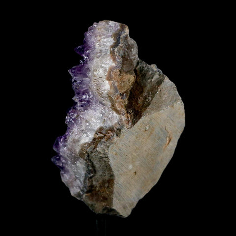 3.4" Amethyst Crystal Cluster Mineral Specimen Brazil Custom Medal Stand