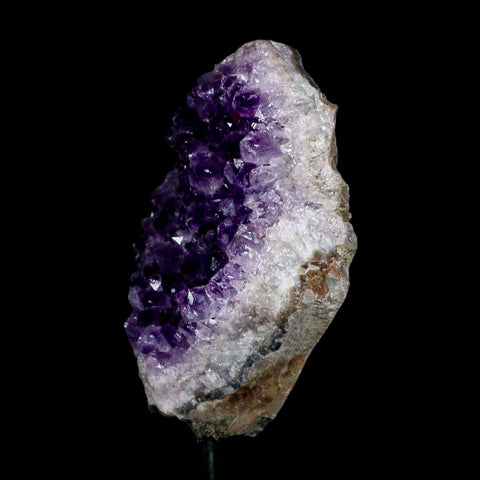 3.4" Amethyst Crystal Cluster Mineral Specimen Brazil Custom Medal Stand