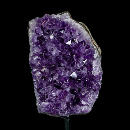3.5" Amethyst Crystal Cluster Mineral Specimen Brazil Custom Medal Stand