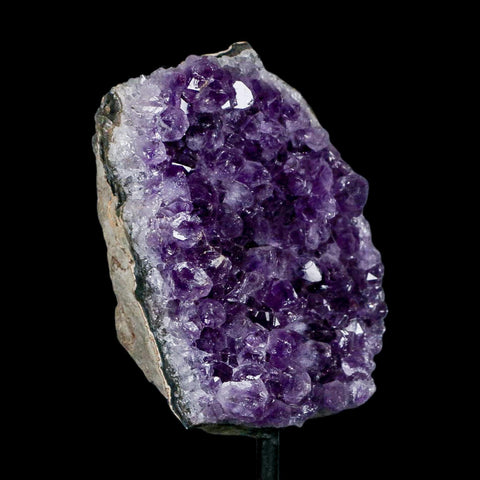 3.5" Amethyst Crystal Cluster Mineral Specimen Brazil Custom Medal Stand