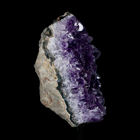 3.5" Amethyst Crystal Cluster Mineral Specimen Brazil Custom Medal Stand