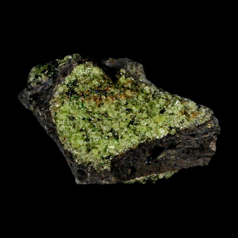 3.2" Emerald Peridot Crystals, Chrome Diopside And Spinel On Volcanic Rock Gila, AZ - Fossil Age Minerals