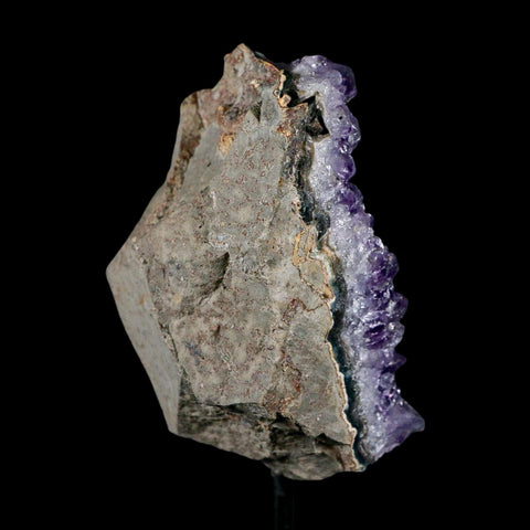 3.5" Amethyst Crystal Cluster Mineral Specimen Brazil Custom Medal Stand