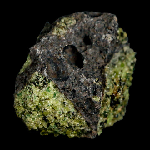 2.4" Emerald Peridot Crystals, Chrome Diopside And Spinel On Volcanic Rock Gila, AZ - Fossil Age Minerals