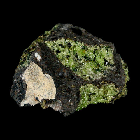 2.4" Emerald Peridot Crystals, Chrome Diopside And Spinel On Volcanic Rock Gila, AZ - Fossil Age Minerals