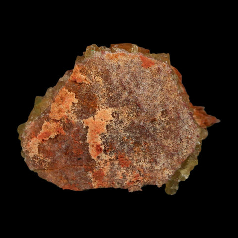1.8" Yellow Fluorite on Orange Barite Blade Crystals Minerals Taouirirt Morocco