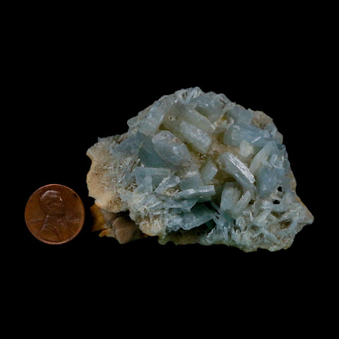 2.8" Ice Blue Tabular Barite Blades Crystal Mineral Specimen Meknes-Tafilalet  Morocco