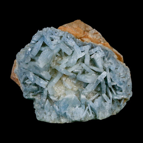 2.9" Ice Blue Tabular Barite Blades Crystal Mineral Specimen Meknes-Tafilalet  Morocco
