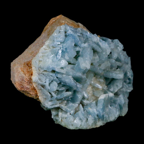 2.9" Ice Blue Tabular Barite Blades Crystal Mineral Specimen Meknes-Tafilalet  Morocco