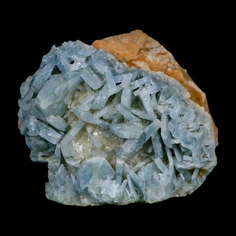 2.9" Ice Blue Tabular Barite Blades Crystal Mineral Specimen Meknes-Tafilalet  Morocco