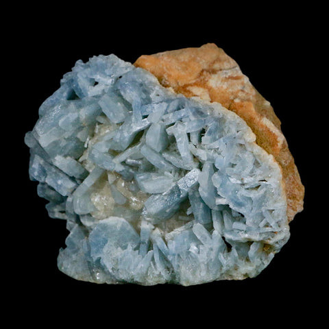 2.9" Ice Blue Tabular Barite Blades Crystal Mineral Specimen Meknes-Tafilalet  Morocco