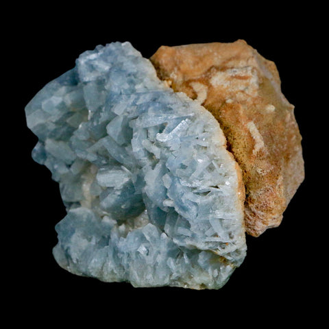 2.9" Ice Blue Tabular Barite Blades Crystal Mineral Specimen Meknes-Tafilalet  Morocco