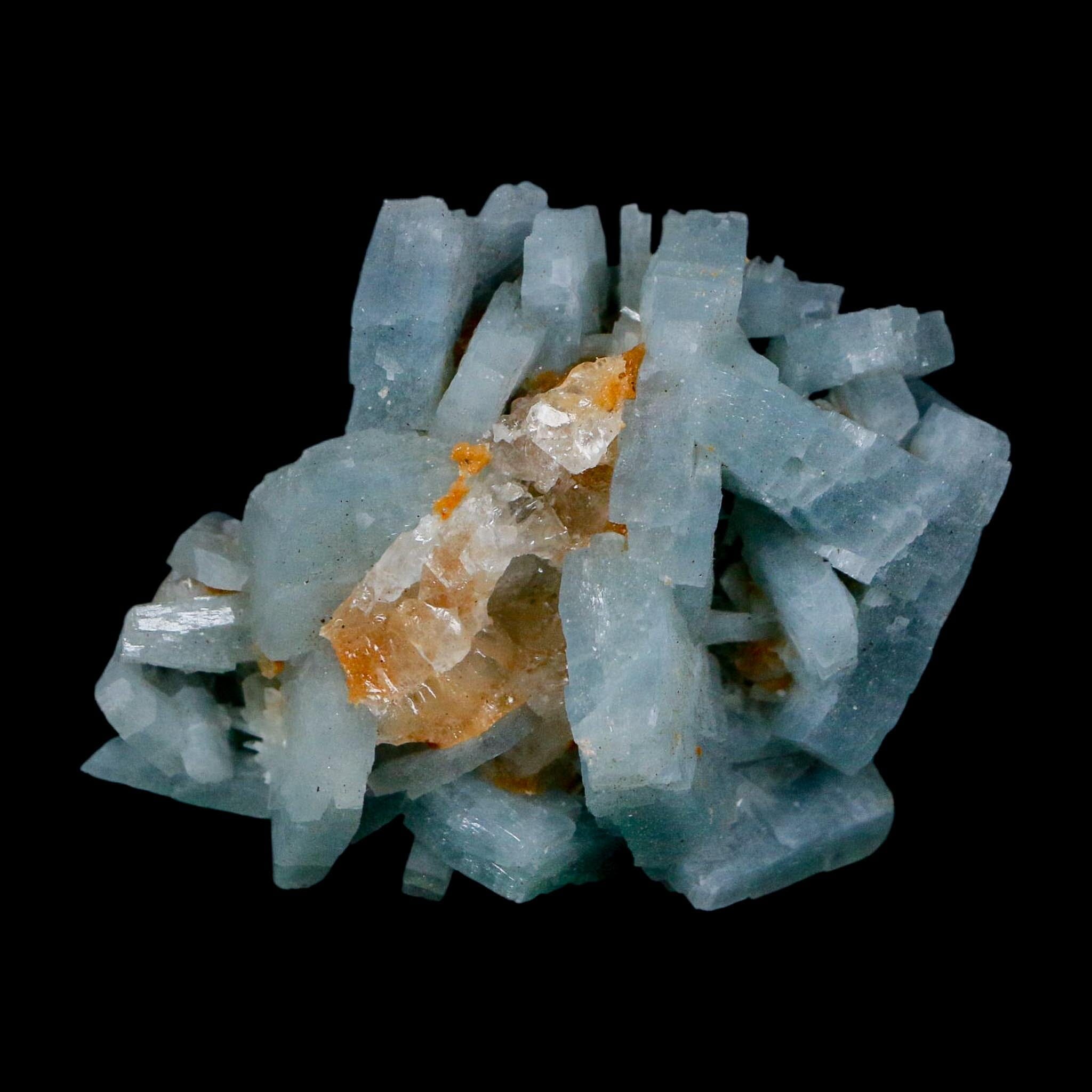 2.4" Ice Blue Tabular Barite Blades Crystal Mineral Specimen Meknes-Tafilalet Morocco - Fossil Age Minerals
