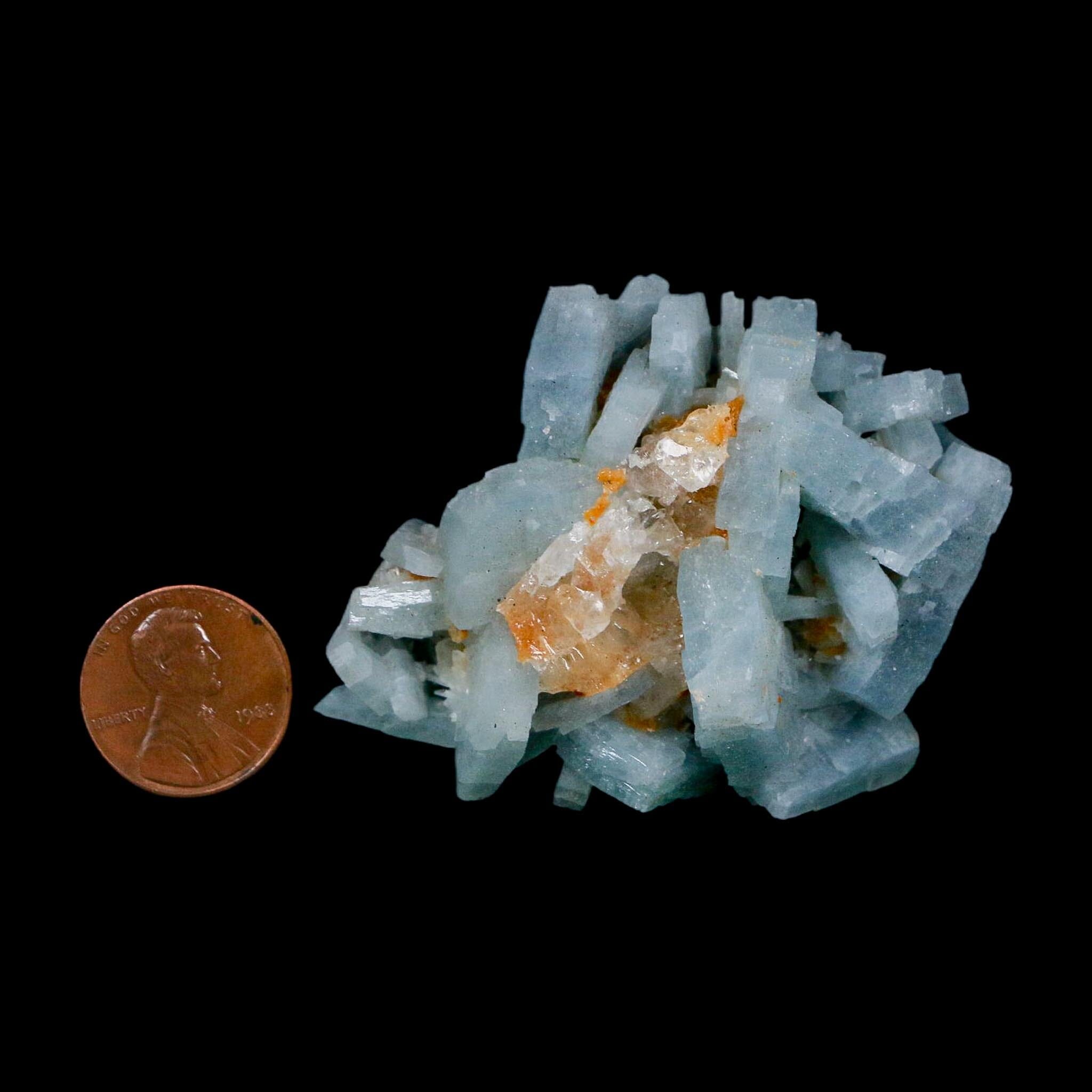 2.4" Ice Blue Tabular Barite Blades Crystal Mineral Specimen Meknes-Tafilalet Morocco - Fossil Age Minerals