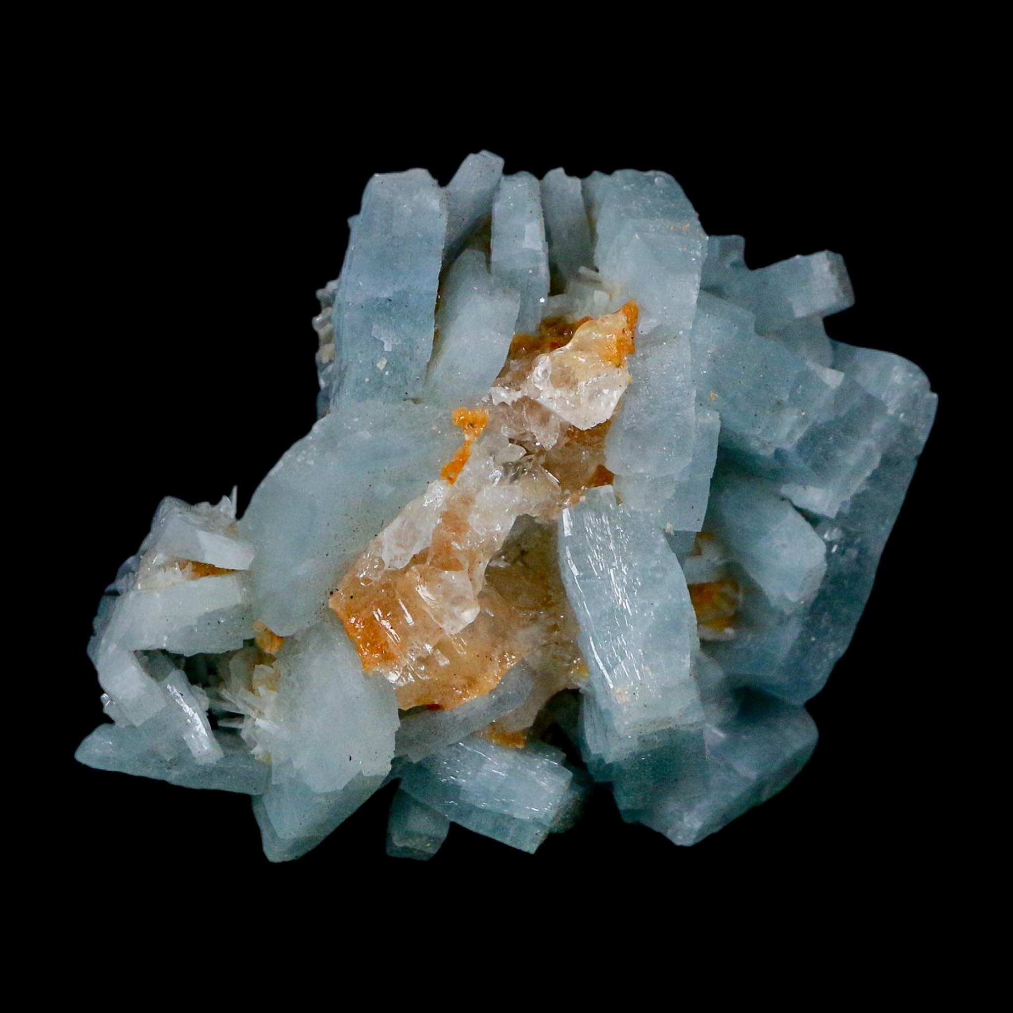 2.4" Ice Blue Tabular Barite Blades Crystal Mineral Specimen Meknes-Tafilalet Morocco - Fossil Age Minerals