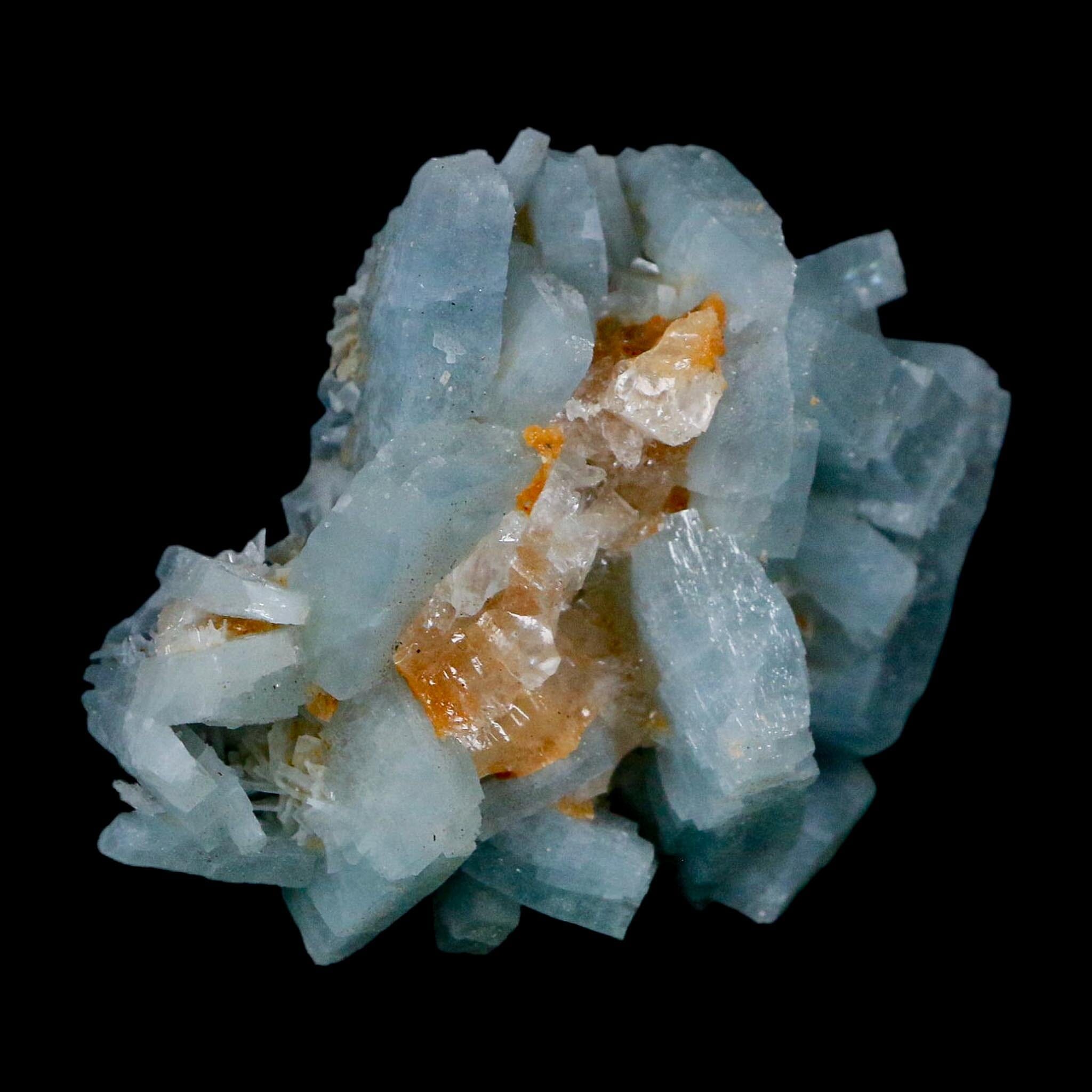 2.4" Ice Blue Tabular Barite Blades Crystal Mineral Specimen Meknes-Tafilalet Morocco - Fossil Age Minerals