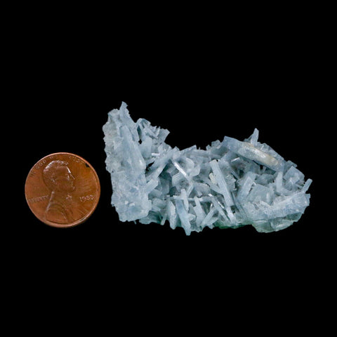 2.1" Ice Blue Tabular Barite Blades Crystal Mineral Specimen Meknes-Tafilalet Morocco