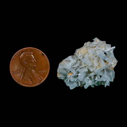 1.1" Ice Blue Tabular Barite Blades Crystal Mineral Specimen Meknes-Tafilalet Morocco