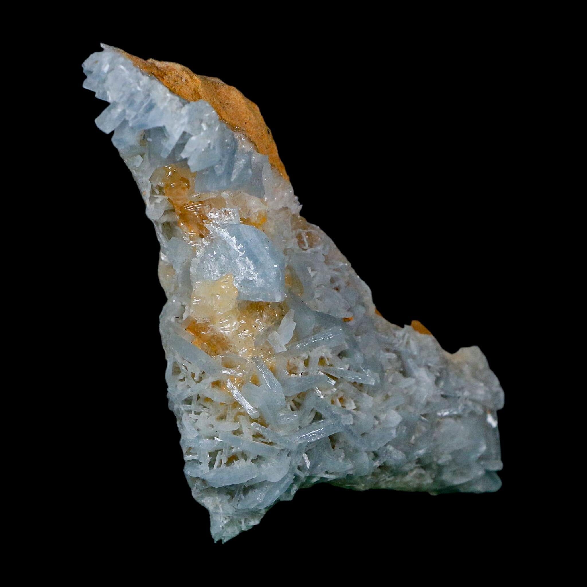 4.1" Ice Blue Tabular Barite Blades Crystal Mineral Specimen Meknes-Tafilalet Morocco - Fossil Age Minerals