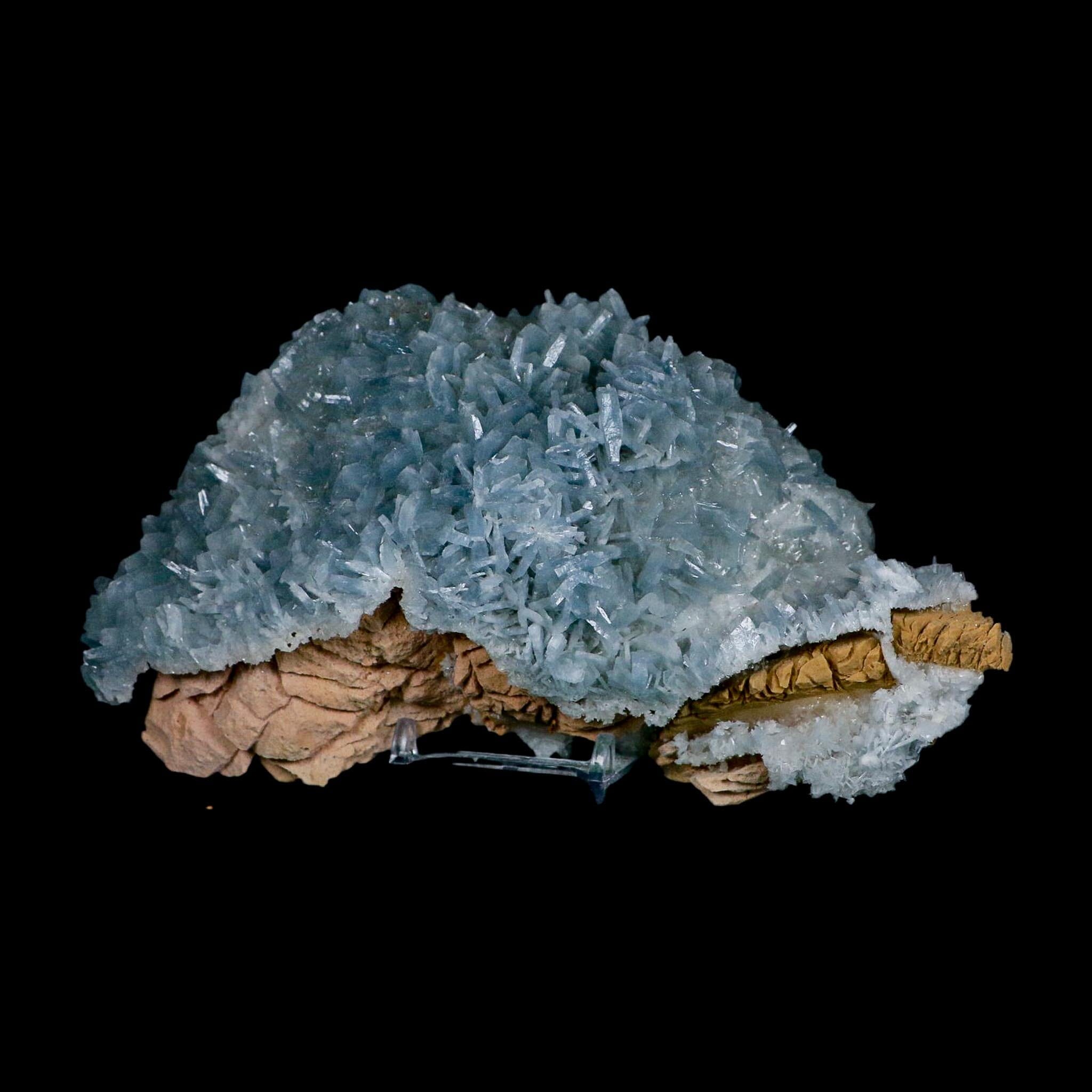 XL 7" Ice Blue Tabular Barite Blades Crystal Mineral Specimen Meknes-Tafilalet Morocco - Fossil Age Minerals